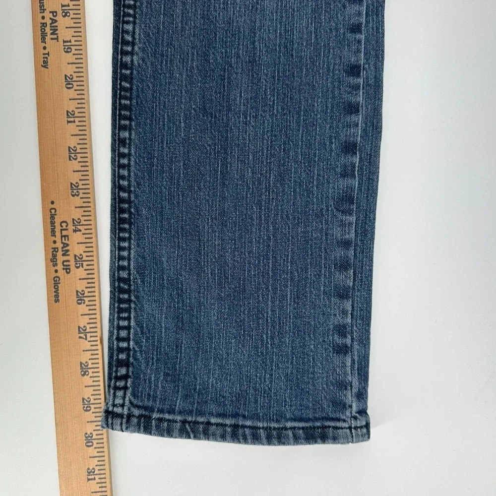 Cody James Straight Jeans Mens 30Wx32L‎ Blue Denim Whisker Mid Rise Stretch Logo